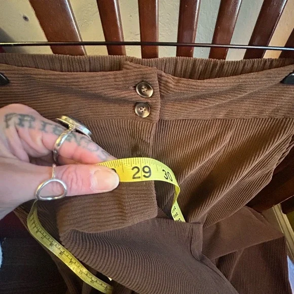 Wide Leg Corduroy Women's Pants - Picture 5 of 5